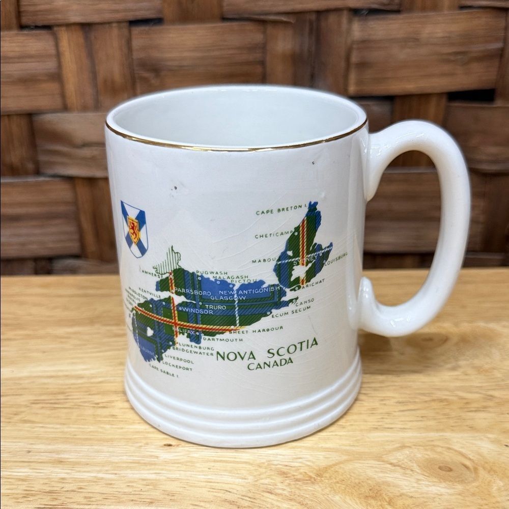 Vintage Lord Nelson Pottery Nova Scotia Canada White Mug